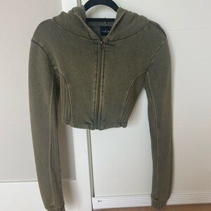 Cropped zip up hoodie Urban Outfitters